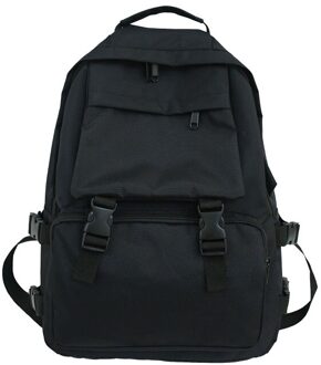 Mode Dame Student Nylon Schouder Schooltas Zwarte Rugzak Boekentas Rugzakken Vrouwen Grote Capaciteit Rugzak