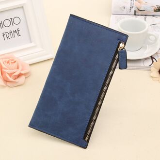 Mode Dame Vrouwen Lederen Clutch Portemonnee Lange Kaarthouder Case Purse Handtas Vrouwelijke Portemonnee blauw
