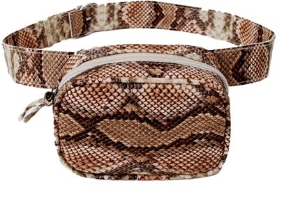 Mode Dames Riem Borst Zak Taille Packs Schouder Messenger Heuptas Vrouwen Serpentine Zwart/Bruin Krokodil Patroon Grijs/kaki