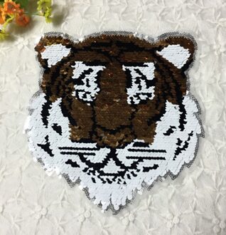 Mode DIY Applique Borduurwerk Applique Kostuum Decoratie Dimensionale Getransformeerd Pailletten Tijger Patroon 1