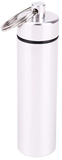 Mode Draagbare 1 stks Aluminium Metal Pocket Tandenstoker Houder met Sleutelhanger Reizen Sleutelhanger Tandenstoker Box SV