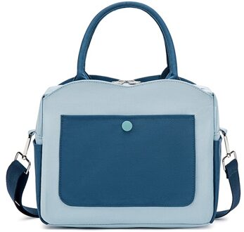 Mode Draagbare Lunch Tas Thermische Geïsoleerde Lunch Box Tote Koeler Handtas Bento Pouch Diner Container School Voedsel Opslag M-licht blauw