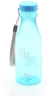 Mode Draagbare Outdoor Riding Reizen Klimmen Camping 500Ml Plastic Sport Water Fles Container Lekvrije Flessen Blauw