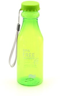 Mode Draagbare Outdoor Riding Reizen Klimmen Camping 500Ml Plastic Sport Water Fles Container Lekvrije Flessen groen