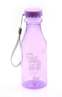 Mode Draagbare Outdoor Riding Reizen Klimmen Camping 500Ml Plastic Sport Water Fles Container Lekvrije Flessen Paars