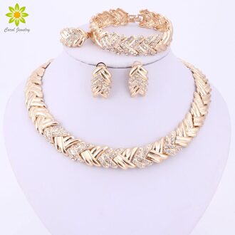 Mode Dubai Gouden Kleur Sieraden Sets Kostuum Grote Goud Kleur Nigeriaanse Bruiloft Afrikaanse Kralen Sieraden Sets
