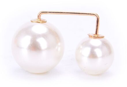 Mode Dubbele Parel Pinnen Voor Vrouwen Vrouwelijke Broches Kleding Accessoires Gesimuleerde Pearl Knit Shirt De Candid Sieraden WT