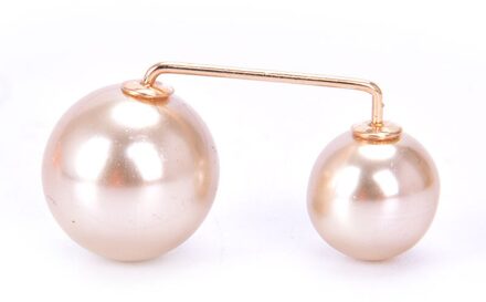 Mode Dubbele Parel Pinnen Voor Vrouwen Vrouwelijke Broches Kleding Accessoires Gesimuleerde Pearl Knit Shirt De Candid Sieraden