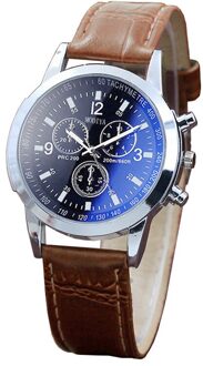 Mode Eenvoud Lederen Band Heren Horloges Riem Sport Quartz Uur Analoog Horloge Ronde Geval Quartz Horloge