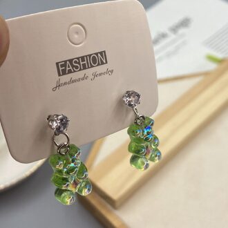 Mode Eenvoudige Leuke Kleurrijke Acryl Animal Beer Dangle Oorbellen Voor Meisjes Vrouwen Kinderen Mooie Sieraden 10