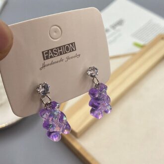 Mode Eenvoudige Leuke Kleurrijke Acryl Animal Beer Dangle Oorbellen Voor Meisjes Vrouwen Kinderen Mooie Sieraden 9