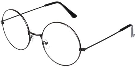 Mode Eenvoudige Unisex Metalen Vintage Retro Ronde Bril Frame Oogglasbril Vision Care Brillen grijs