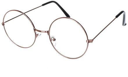 Mode Eenvoudige Unisex Metalen Vintage Retro Ronde Bril Frame Oogglasbril Vision Care Brillen roos goud