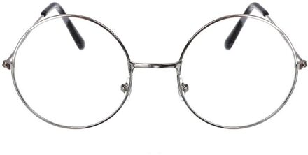 Mode Eenvoudige Unisex Metalen Vintage Retro Ronde Bril Frame Oogglasbril Vision Care Brillen Sliver