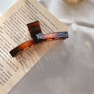 Mode Effen Kleur Acryl Meisje Haarspeld Elegante Transparante Plastic Haar Clip Diy Haar Styling Tool Eenvoudige Stijl Haar Klauwen Bruin