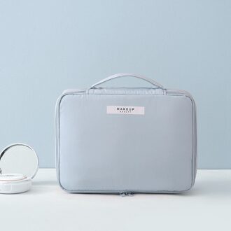 Mode Effen Kleur Make-Up Tas Travel Organizer Cosmetische Waterdichte Draagbare Meisje Wassen Rits Vrouwen Beauty Make Up Case 2