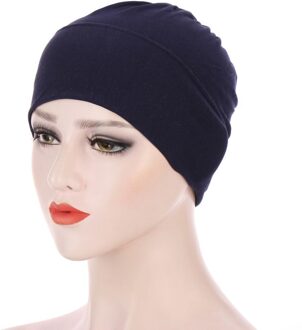 Mode Effen Kleur Voorhoofd Cross Caps Voor Vrouwen India Wrap Hoofd Sjaal Tulband Motorkap Stretch Moslim Hijaabs Bodem Hoed 6