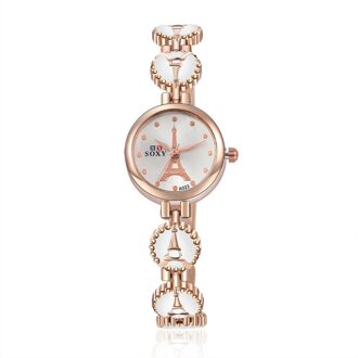 Mode Eiffeltoren quartz Horloge Soxy Horloge Relojes Vrouwen Horloge Dames Horloge Klok relogio feminin wit