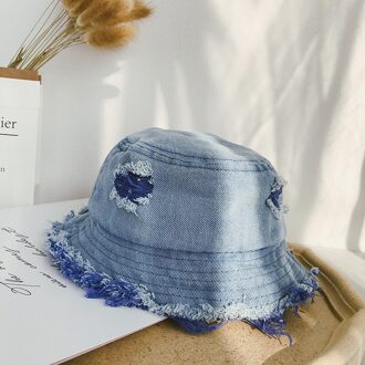 Mode Emmer Hoed Voor Kinderen Outdoor Sport Hip Hop Cap Gewassen Denim Zomer Katoen Vissen Zonnehoed Panama Voor Jongens meisjes B