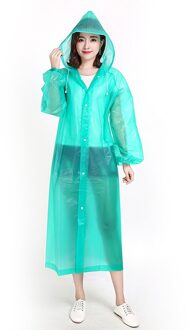 Mode Eva Vrouwen Man Regenjas Verdikte Waterdichte Poncho Jas Volwassen Duidelijke Transparante Camping Capuchon Regenkleding Pak groen