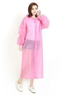 Mode Eva Vrouwen Man Regenjas Verdikte Waterdichte Poncho Jas Volwassen Duidelijke Transparante Camping Capuchon Regenkleding Pak Rood
