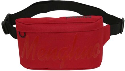 Mode fanny pack voor vrouwen Casual Dames Zakken heuptas Mode vrouwen riem tas Unisex sac banaan femme rood