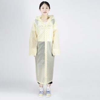 Mode Fghgf Volwassen Mannen Vrouwen Gratis Size Dot Draagbare Lange Transparante Regenjas Cape Toerisme Outdoor Klimmen Windjack Poncho geel