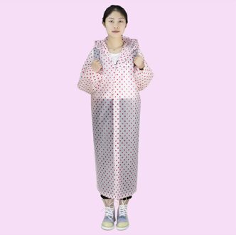 Mode Fghgf Volwassen Mannen Vrouwen Gratis Size Dot Draagbare Lange Transparante Regenjas Cape Toerisme Outdoor Klimmen Windjack Poncho Rood
