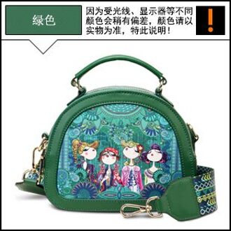 Mode Gedrukt Handtas Brede Schouderriem Vrouwen Tas Enkele Schouder Tas