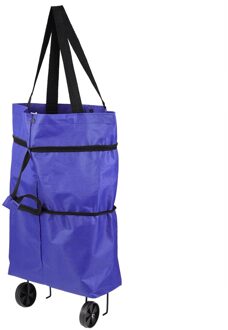 Mode Gevouwen Winkelwagen Draagbare Bagage Wagen Gevouwen Sleepboot Zak Inklapbare Winkelwagentje Groenten Organizer Trolley Auto rood