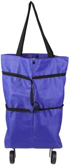 Mode Gevouwen Winkelwagen Draagbare Bagage Wagen Gevouwen Sleepboot Zak Inklapbare Winkelwagentje Groenten Organizer Trolley Auto rood