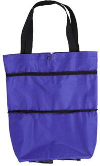 Mode Gevouwen Winkelwagen Draagbare Bagage Wagen Gevouwen Sleepboot Zak Inklapbare Winkelwagentje Groenten Organizer Trolley Auto rood