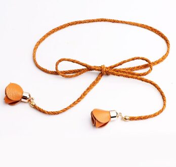 Mode Geweven Bloem Riem Taille Keten Vrouwen Decoratieve Jurk Zomer Veelzijdige Dunne Touw Eenvoudige Rok Accessoires 3
