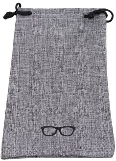 Mode Glazen Doos Draagbare Bril Brillen Geval Tassen Beschermende Organizer Metal Linnen Display Effen Kleur grijs glasses zak