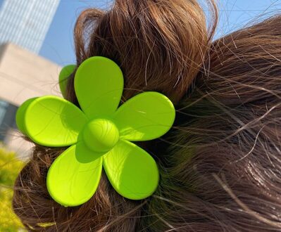 Mode Grote Blauwe Bloem Plastic Haar Klauwen Roze Acryl Haar Clip Claw Kappers Gereedschap Haar Accessoires Voor Vrouwen Party 1