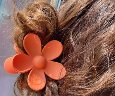 Mode Grote Blauwe Bloem Plastic Haar Klauwen Roze Acryl Haar Clip Claw Kappers Gereedschap Haar Accessoires Voor Vrouwen Party 3