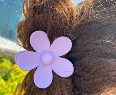 Mode Grote Blauwe Bloem Plastic Haar Klauwen Roze Acryl Haar Clip Claw Kappers Gereedschap Haar Accessoires Voor Vrouwen Party 9