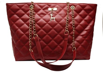 Mode Grote Capaciteit Handtas Vrouwen Schoudertas Mode Zwervers Tote Pu Leer Toevallige Vrouwen Emmer Zakken bt952red