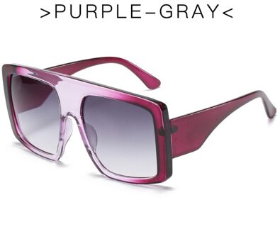 Mode Grote Frame Grote Lens Oversized Vierkante Gradiënt Zonnebril Vintage Retro Bril Vrouwelijke Unisex Oculos Feminino UV400 C6