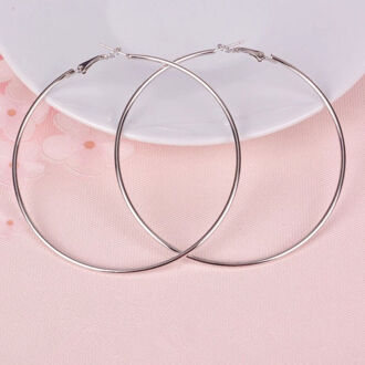 Mode Grote Hoepel Oorbellen Geometrische Verklaring Earring Voor Vrouwen Hypoallergeen Goud Grote Ronde Oor Ringen Sieraden 2020Hot Sliver 10cm