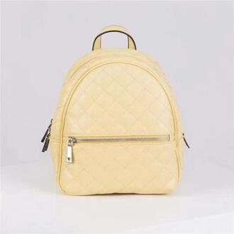 Mode Gue Macarone Rugzakken Vrouwen Pu Leer Effen Kleur Schouders Knapzak Schooltas Kleine geel