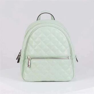 Mode Gue Macarone Rugzakken Vrouwen Pu Leer Effen Kleur Schouders Knapzak Schooltas Kleine Licht Groen