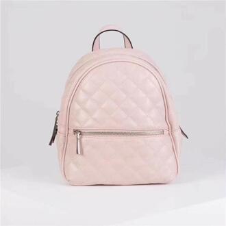 Mode Gue Macarone Rugzakken Vrouwen Pu Leer Effen Kleur Schouders Knapzak Schooltas Kleine Roze