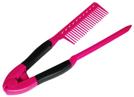 Mode Haar Kammen Borstel Stijltang Kam Diy Salon Haircut Hairdressing Styling Tool Anti-Statische Kammen Borstel V Type Rood