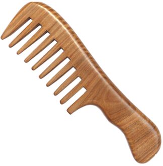 Mode Handgemaakte Houten Sandelhout Kammen Head Massager Grove Kam voor Haar Styling Tools 1PCS