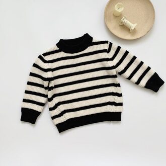 Mode Herfst Winter Meisjes En Jongens Truien Ronde Hals Truien Gestreepte Trui 1-7Years Kinderkleding Truien 7T