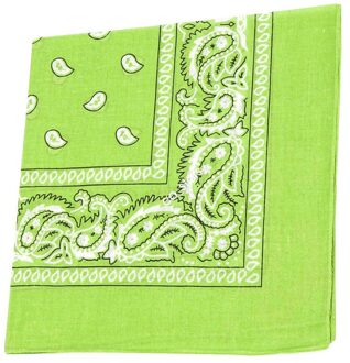 Mode Hip Hop Mannen Vrouwen Bandana Sport Hoofddeksels Paisley Bandana Pols Hairwrap Dubbelzijdige Hoofd Wrap Sjaal Hoofddeksels groen