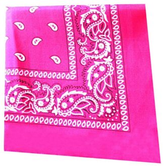Mode Hip Hop Mannen Vrouwen Bandana Sport Hoofddeksels Paisley Bandana Pols Hairwrap Dubbelzijdige Hoofd Wrap Sjaal Hoofddeksels roos rood