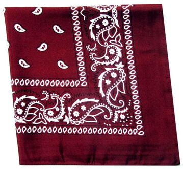 Mode Hip Hop Mannen Vrouwen Bandana Sport Hoofddeksels Paisley Bandana Pols Hairwrap Dubbelzijdige Hoofd Wrap Sjaal Hoofddeksels wijn rood