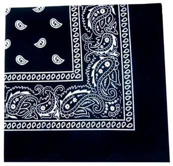 Mode Hip Hop Mannen Vrouwen Bandana Sport Hoofddeksels Paisley Bandana Pols Hairwrap Dubbelzijdige Hoofd Wrap Sjaal Hoofddeksels zwart